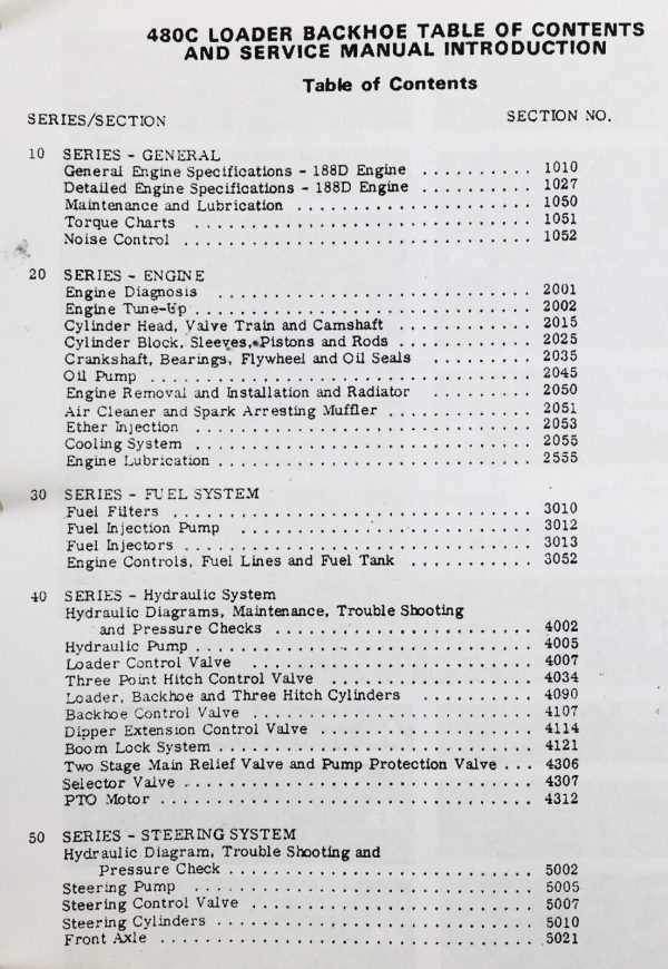 Case 480C Tractor Loader Backhoe Service Manual Parts Catalog Set - Image 2