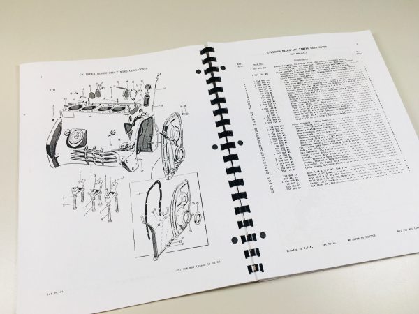 Massey Ferguson Mf Super 90 Tractor Parts Catalog Manual Book Exploded View - Image 3