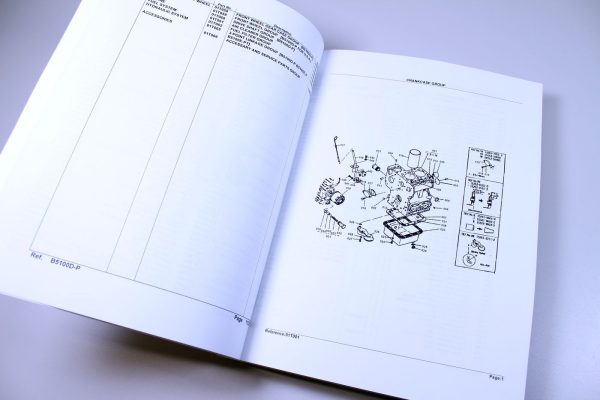 Kubota B5100D-P Tractor Parts Assembly Manual Catalog Exploded Views Numbers - Image 2