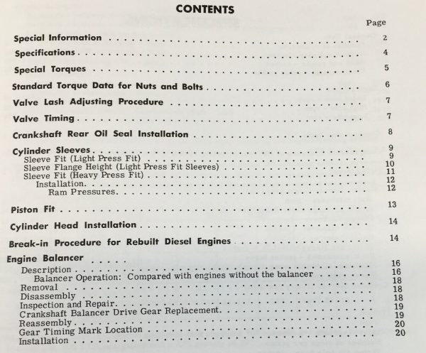 International D166 Diesel Engine For 340 Tractor Service Manual Repair Shop Set - Image 2