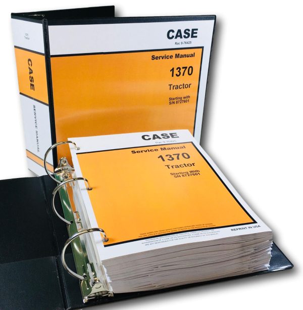 Case 1370 Tractor Service Repair Manual Technical Shop Book Overhaul Color