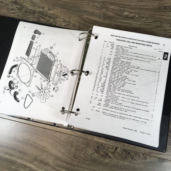 Case 580D Tractor Loader Backhoe Parts Manual Catalog Book Schematics Assembly - Image 7