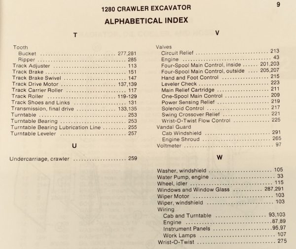 Case 1280 Excavator Parts Catalog Operators Manual Owners Assembly Book Set - Image 6