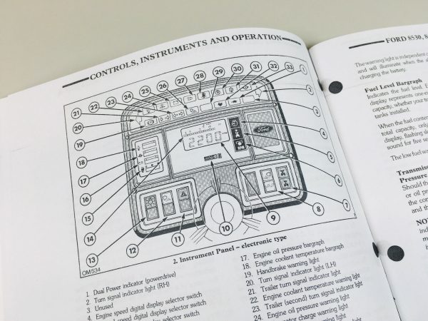 Ford New Holland 8530 8630 8730 8830 Tractor Operators Owners Manual Maintenance - Image 4