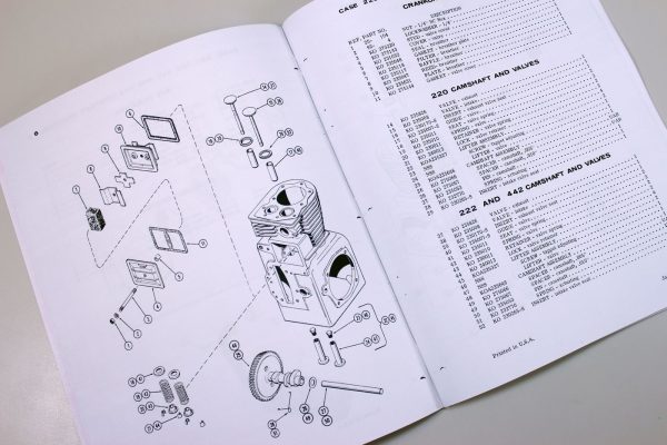 Case 220 222 444 Compact Tractors Operators Owners Manual & Parts Catalog Kohler - Image 9