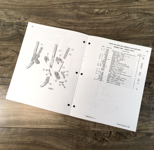 Case 914 & 916 Series Cultivator Rear Mounted Parts Manual Catalog Book Assembly - Image 4