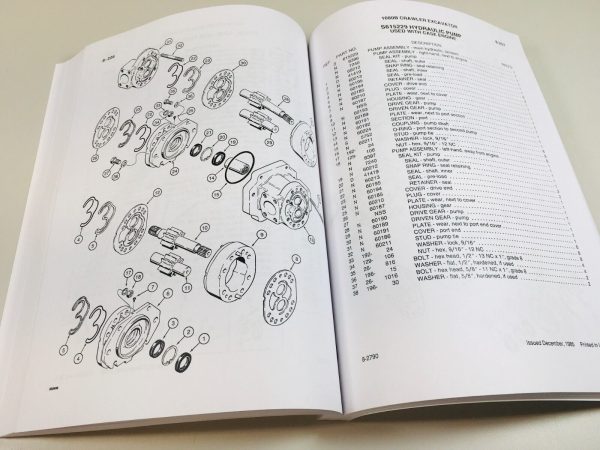 Case 1080B Crawler Excavator Parts Catalog Operators Manual Set Owners Assembly - Image 8