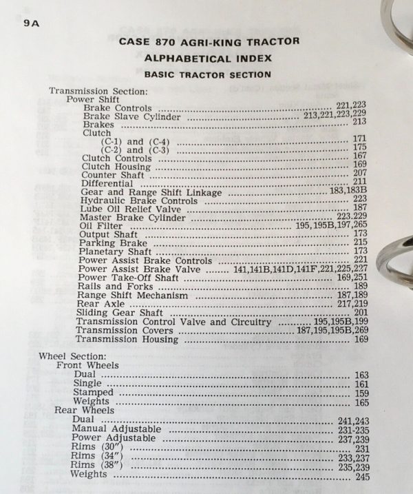 Case 870 Tractor Service Manual Parts Catalog Operators Owners Set SN 8736001-Up - Image 9