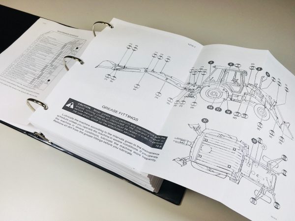 Case 580K Backhoe Loader Tractor Phase 1 Service Manual Parts Catalog Shop Book - Image 4