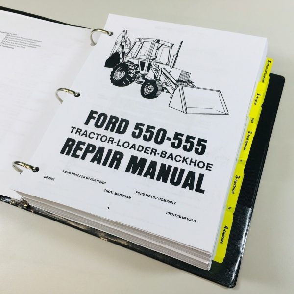 Ford 550 Tractor Loader Backhoe Service Parts Operators Manual Repair Overhaul - Image 3