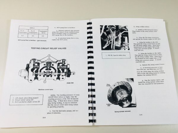 International 3122 3141 Series A 3142 Backhoe Hydraulic Testing Service Manual - Image 5