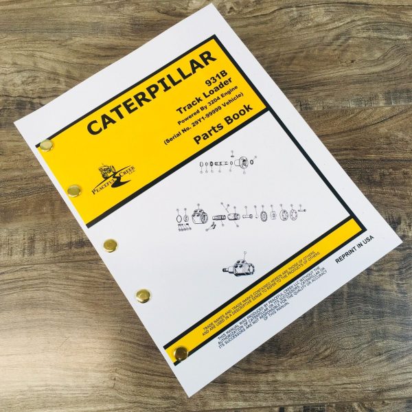 Parts Manual For Caterpillar 931B Track Loader Powered By 3204 Engine 29Y1-99999