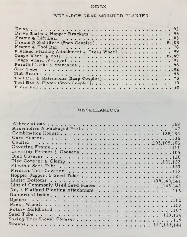 Allis Chalmers Ca Wd Bedders Planting Attachments Linster Planters Parts Manual - Image 3