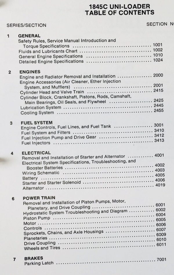 Case 1845C Uni-Loader Skid Steer Service Parts Operators Manual Repair Shop Book - Image 2