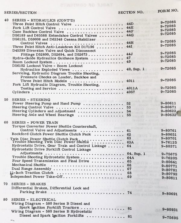 Case 580B 580Ck B Shuttle Tractor Loader Backhoe Service Manual Parts Catalog - Image 3