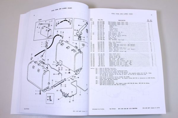 Massey Ferguson Mf1100 Mf1130 Tractor Parts Catalog Manual Book Assembly - Image 6