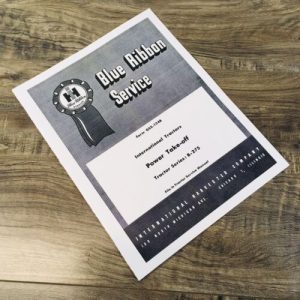 International Power Take-off Service Repair Manual for B-275 Tractor GSS-1248