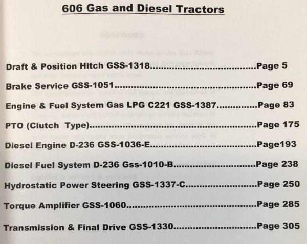 International 2606 Diesel Tractor Service Repair Parts Operators Manual Set Shop - Image 5