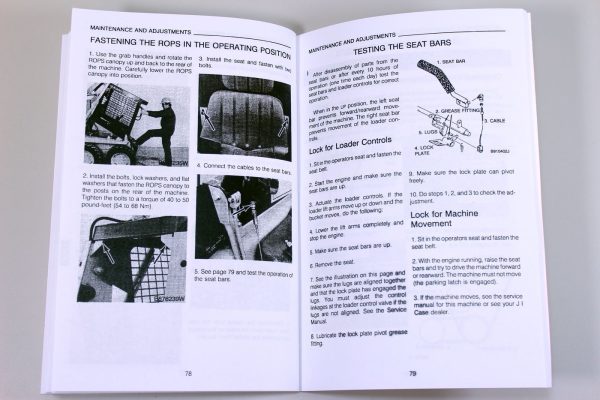 Case 1825 Uni Loader Skid Steer Owners Operators Manual Maintenance Lubrication - Image 8