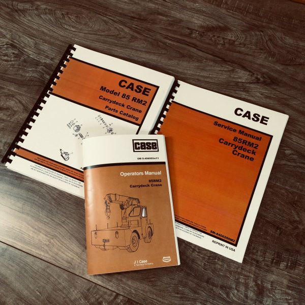 Case Drott 85Rm2 Carrydeck Crane Manual Service Parts Catalog Operators Set Book