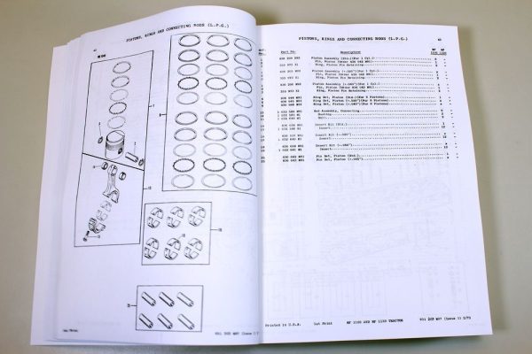 Massey Ferguson Mf1100 Mf1130 Tractor Parts Catalog Manual Book Assembly - Image 7