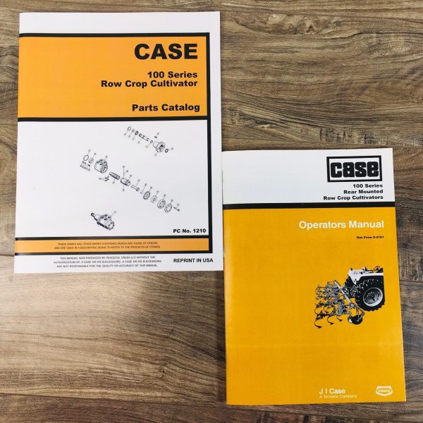 Case 100 Series 140 144 160 166 Row Crop Cultivator Parts Operators Manual Set