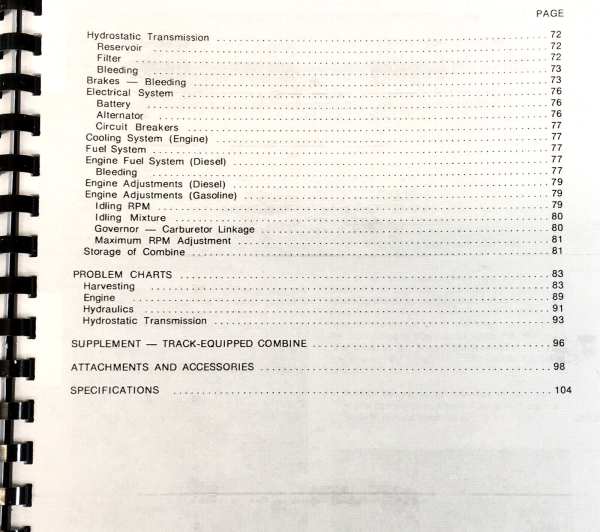 Massey Ferguson 510 Combine Parts Operators Manual Set SN Prior to 1201 003 653 - Image 4