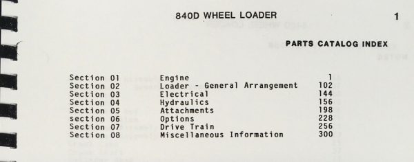 Allis Chalmers 840D Wheel Loader 844D Forklift Parts Manual Catalog Schematics - Image 2