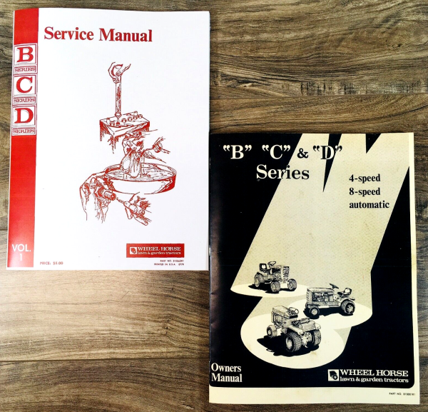 Wheel Horse C-161 D-160 D-200 Lawn Tractor Service Operators Manual Set