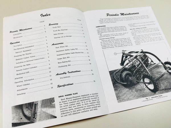 Massey Ferguson Mf 36 Side Delivery Rake Owner Operators Manual Hay - Image 2