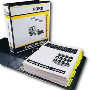 Ford 555A 555B 655A Tractor Loader Backhoe Service Repair Manual In Shop Binder