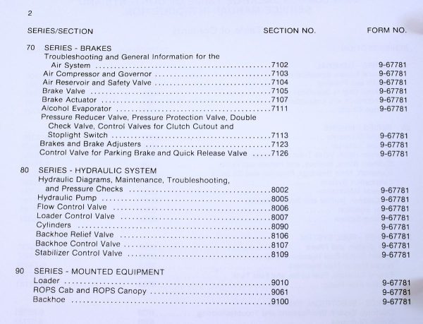 Case 680G Loader Backhoe Tractor Service Manual Parts Catalog Shop Overhaul Set - Image 3