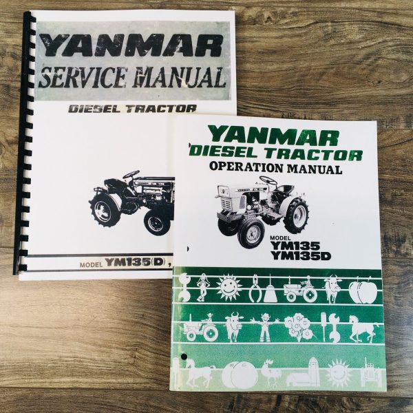 Yanmar YM135 YM135D Tractor Service Parts Operators Manual Set Repair Workshop