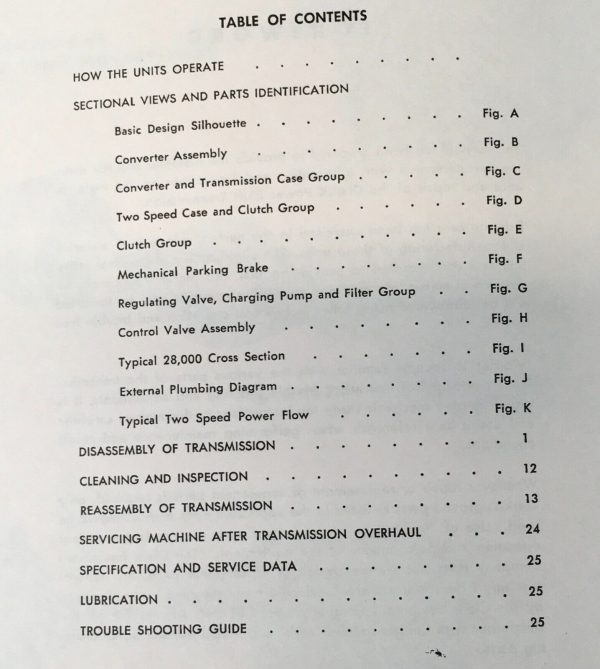 Clark HR 28000 Series R-2800 MHR-28000 Transmission Maintenance & Service Manual - Image 2