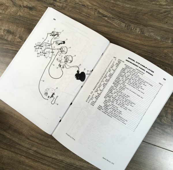 Parts Operators Manual Set For Case 475 Cable Layer W 301B Engine Catalog Owners - Image 11