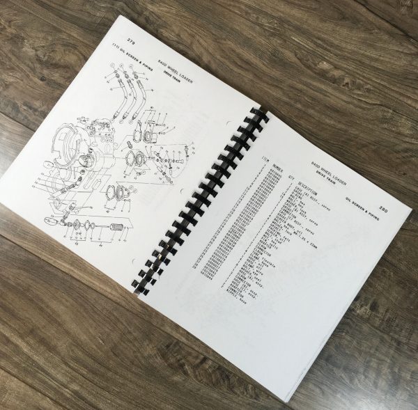 Allis Chalmers 840D Wheel Loader 844D Forklift Parts Manual Catalog Schematics - Image 7