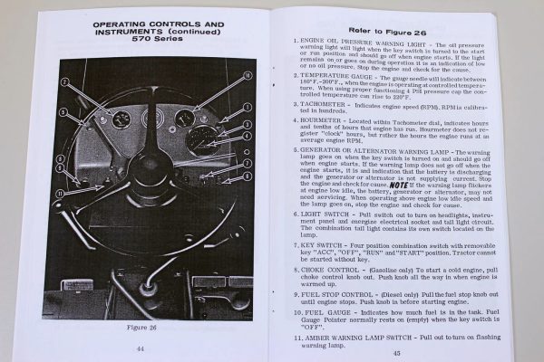 Ji Case 470 570 Tractor Owners Operators Manual Maintenance Controls - Image 6