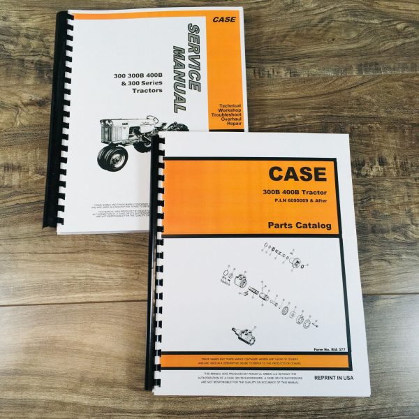 Case 311B General Purpose Tractors Service Manual Parts Set Pin 6095009 & After