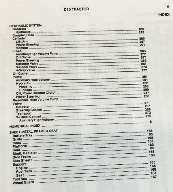 Allis Chalmers D15 D-15 Tractor Series Ii Service Parts Operators Shop Manual - Image 6