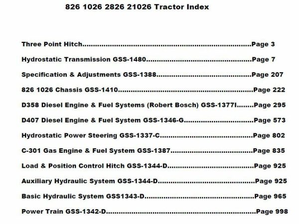 International 826 Diesel Tractor Service Parts Manual Set Repair Shop D358 Book - Image 2