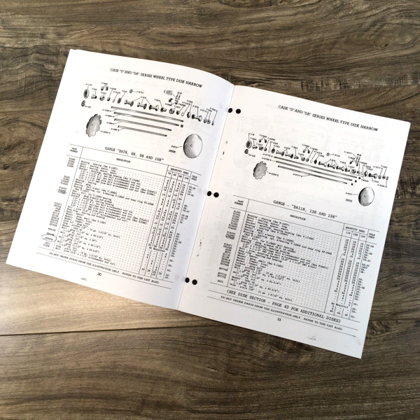 Case SA98 S99 SA99 S108 SA108 S109 SA109 S139Wheel Type Disk Harrow Parts Manual - Image 4