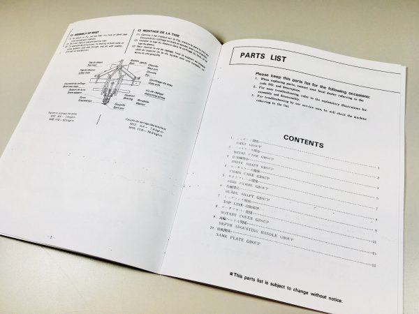 Kubota Fs850 Rotary Tiller Operators Owners Manual Maintenance - Image 6