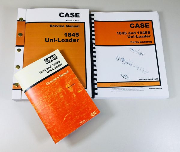 Case 1845 Uni Loader Skid Steer Service Parts Operators Manual Catalog Shop Book