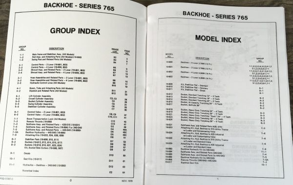 Ford 765 Backhoe For 340B 445A 540B Tractors Parts Manual Catalog Book Assembly - Image 2