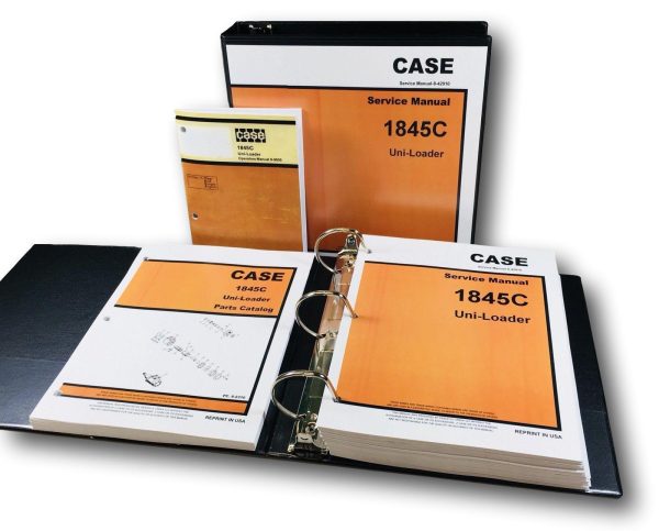 Case 1845C Uni-Loader Skid Steer Service Repair Shop Parts Operators Manual Book