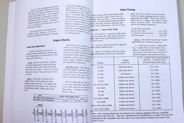 International D-414 Dt-414 Diesel Engines Service Parts Manual Set 6 Cylinder Ih - Image 8