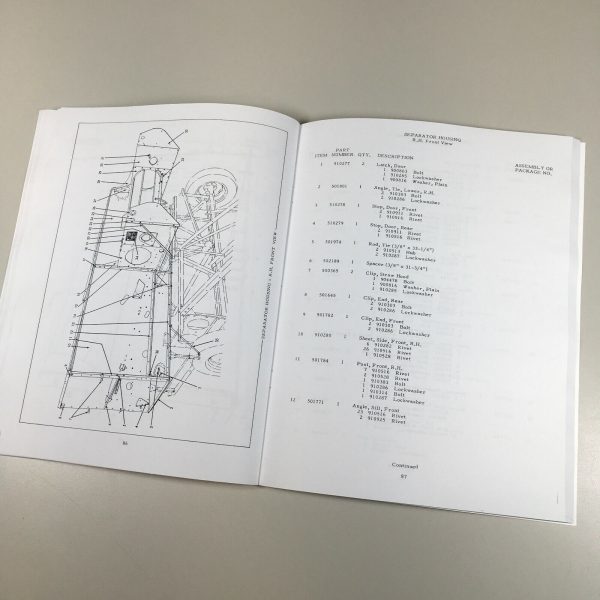 Allis Chalmers 60 All Crop Harverster A Series A-101 & Up Parts Catalog Manual - Image 4