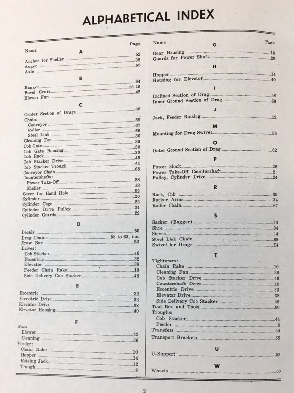 Minneapolis Moline D Corn Sheller Parts Manual Catalog Book Assembly Schematics - Image 3