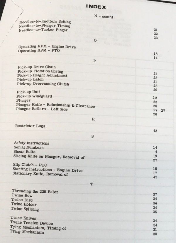 Case Model 230 Baler Parts Catalog Operators Manual Owners Set Assembly Book - Image 4