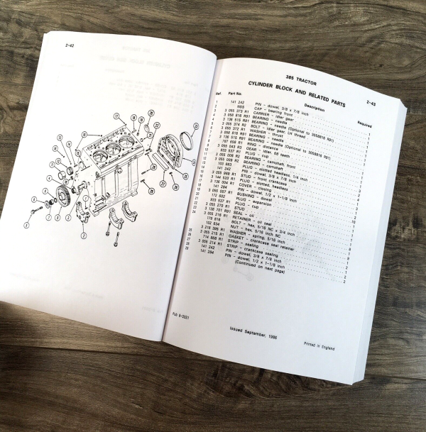 Case IH 385 Tractor Parts Manual Catalog Book Assembly Schematic SN 5001-After - Image 3